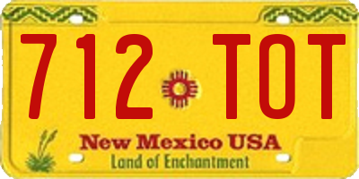 NM license plate 712TOT