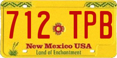 NM license plate 712TPB