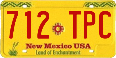 NM license plate 712TPC
