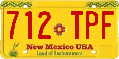 NM license plate 712TPF