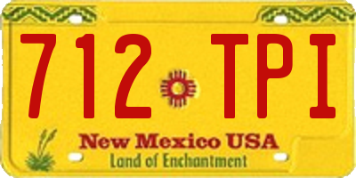 NM license plate 712TPI