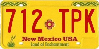 NM license plate 712TPK