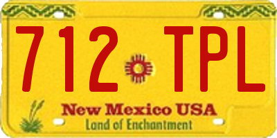 NM license plate 712TPL