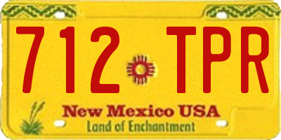 NM license plate 712TPR