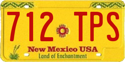 NM license plate 712TPS