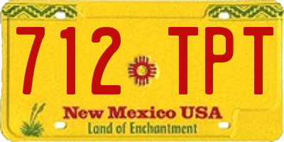 NM license plate 712TPT