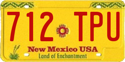 NM license plate 712TPU