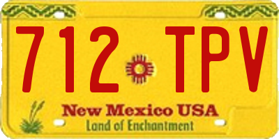 NM license plate 712TPV