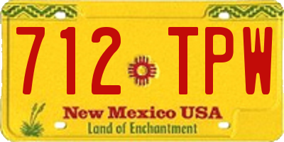 NM license plate 712TPW