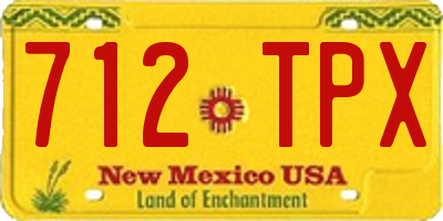 NM license plate 712TPX