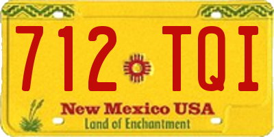 NM license plate 712TQI