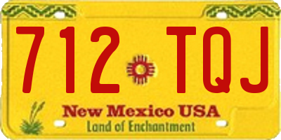 NM license plate 712TQJ