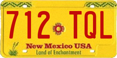 NM license plate 712TQL