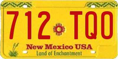 NM license plate 712TQO