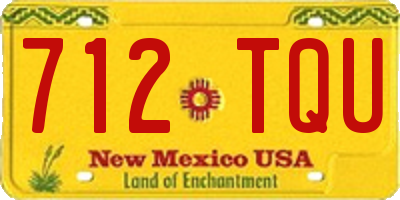 NM license plate 712TQU