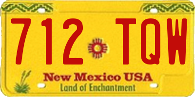 NM license plate 712TQW