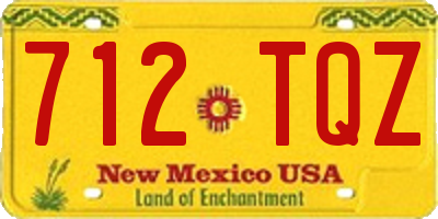 NM license plate 712TQZ