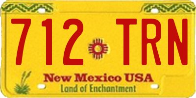 NM license plate 712TRN