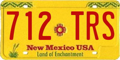 NM license plate 712TRS