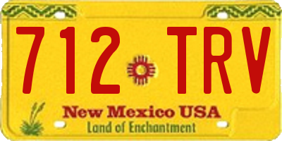 NM license plate 712TRV