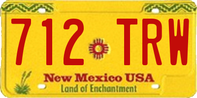 NM license plate 712TRW