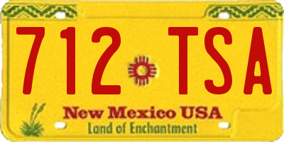 NM license plate 712TSA