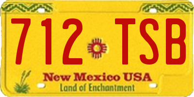 NM license plate 712TSB