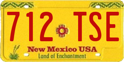 NM license plate 712TSE