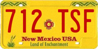 NM license plate 712TSF