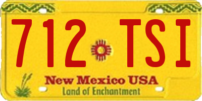 NM license plate 712TSI