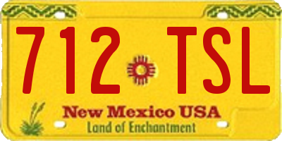 NM license plate 712TSL