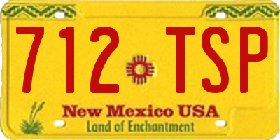 NM license plate 712TSP