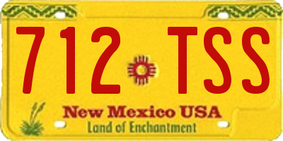 NM license plate 712TSS