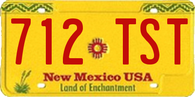 NM license plate 712TST