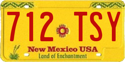 NM license plate 712TSY