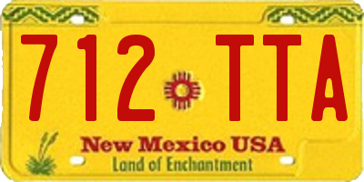 NM license plate 712TTA