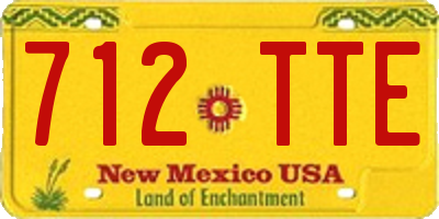NM license plate 712TTE