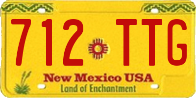NM license plate 712TTG