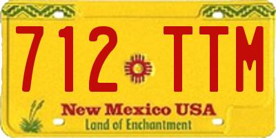 NM license plate 712TTM