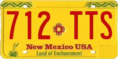 NM license plate 712TTS