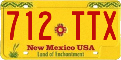 NM license plate 712TTX
