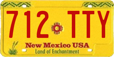 NM license plate 712TTY