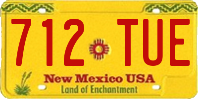 NM license plate 712TUE