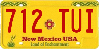 NM license plate 712TUI