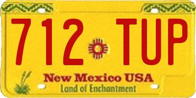 NM license plate 712TUP