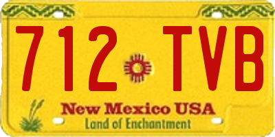 NM license plate 712TVB