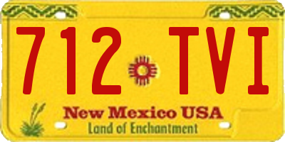 NM license plate 712TVI