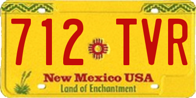 NM license plate 712TVR