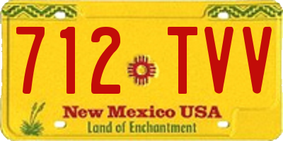 NM license plate 712TVV