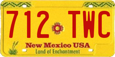 NM license plate 712TWC